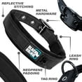 thumbnail image 5 of Black Rhino - The Comfort Collar Ultra Soft Neoprene PADDED DOG COLLAR for All Breeds - Heavy Duty Adjustable Reflective Weatherproof (Medium, Black), 5 of 6