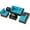 Green, variant on Gymax Set of 7 Patio Furniture Set 40000 BTU Gas Fire Pit Table Propane Tank Cover Table Turquoise