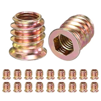 3/8-16 x 20mm Threaded Inserts Nuts, 100 Pack Wood Insert Nuts