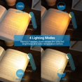 thumbnail image 4 of Luz de libro ámbar, luz de libro recargable USB para leer en la cama, luz de libro con clip, brillo ajustable, luz de ayuda para dormir, blanco cálido, verde brillar Electrónica, 4 of 5
