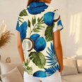 thumbnail image 5 of Women's Golf Polo Shirts Collared V Neck Short Sleeve Plus Size Casual Henley Waffle Knit Button-Up Top, 5 of 5