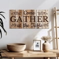 thumbnail image 3 of Elephant Stock Gather At The Table Typography Wall Art - Horizontal Multi Panel Canvas - Dining Room Wall Decor - Inspirational And Typography Multi Panel - Brown And Beige Decor - 26" x 12", 3 of 8