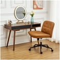 thumbnail image 3 of Kojooin Silla de Oficina Moderna de Cuero de PU sin Brazos, Ajustable en Altura, con Ruedas, Tamaño Estándar para Oficina, Juegos, Comedor, 3 of 6