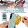 thumbnail image 6 of Asuwish Screen Protector Included PU Leather Soft Shell Wallet Cell Phone Case with Screen Protector for Samsung Galaxy A36, Teal, 6 of 7