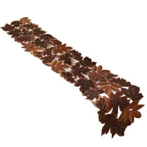 1 Pack Thanksgiving Embroidered Maple Leaves Table Mats, Fall Leaves Rectangular Placemats for Autumn Harvest Home Kitchen Dining Decor (35x174cm)