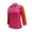 Very Berry/Coral Orange, variant on Monterey Club Women's Victory Contrast Zip 3/4 Sleeve Golf Polo Shirt #2371