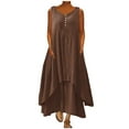 thumbnail image 2 of Gspmoly Robes d'Été pour Femmes 2025, Mode Femmes Été Décontracté Uni Col Rond Sans Manches Gilet Longue Robe Robes Formelles pour Femmes Économies d'Été, 2 of 5