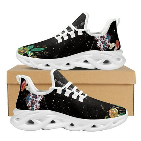 

Night Moon Fluorescent Mushroom Butterfly Color Ladies Outdoor Fashion Heightening Air Cushion Sneakers Mary Janes