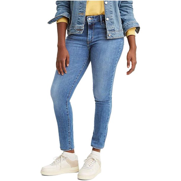 Levis 721 High Rise Skinny Jeans 34 Regular Lapis Air Waterless - Walmart.com