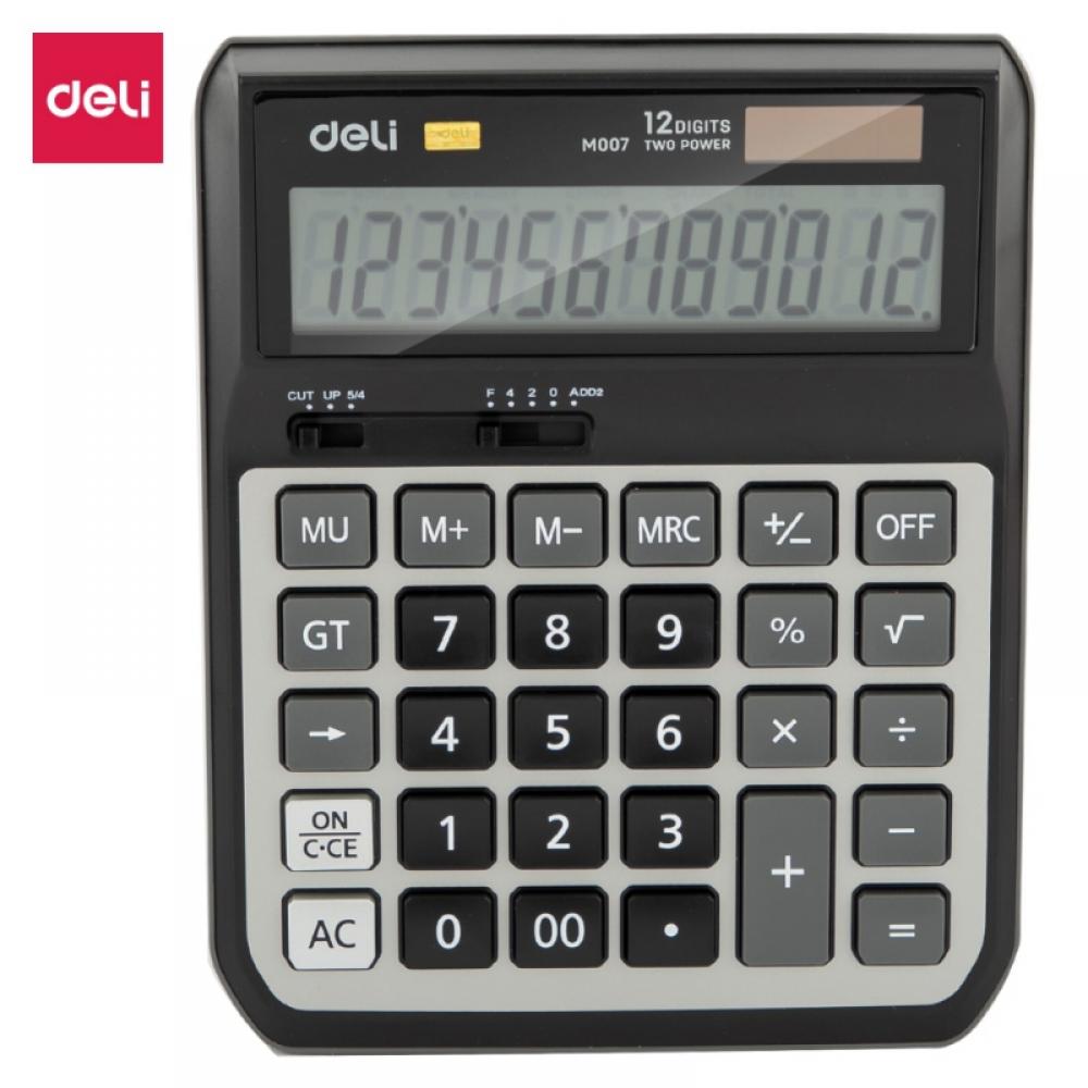 Deli EM00820 Desktop Calculator 12Digit LCD Display Desktop Calculator