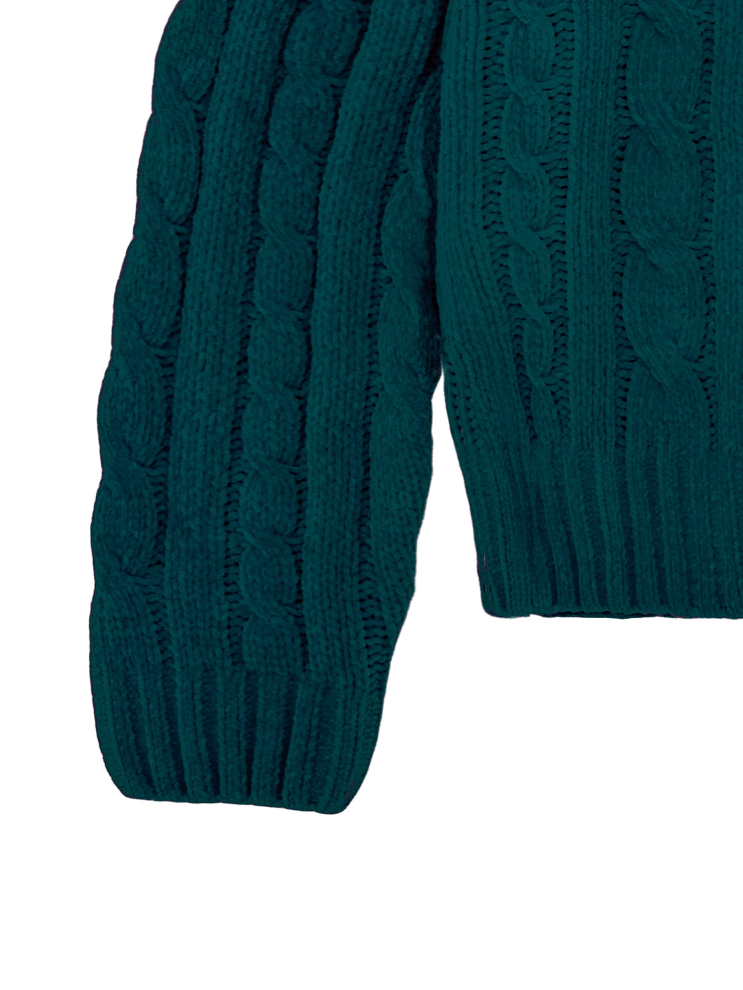 Wonder Nation Girls Chenille Sweater with Long Sleeves, Sizes 4-18 & Plus