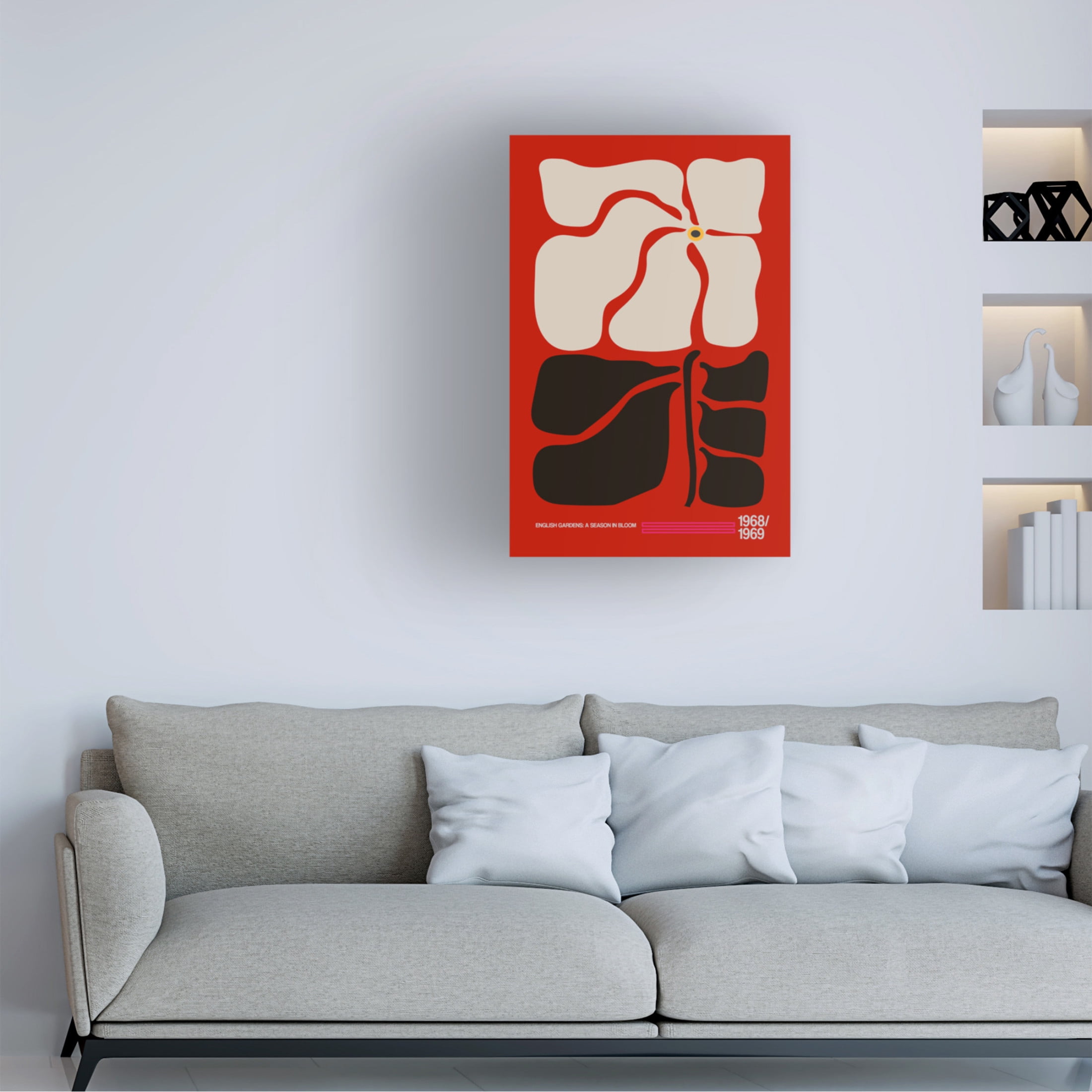 Trademark Fine Art Frances Collett  English Gardens Red Canvas Wall Art