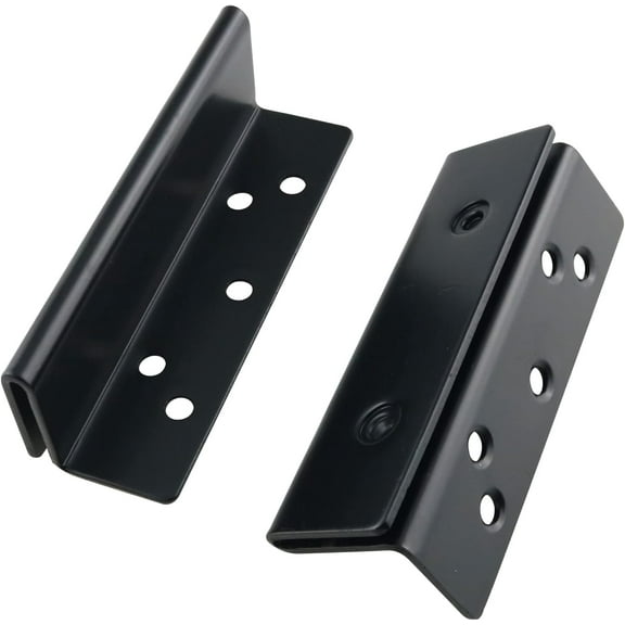 2PCS Double Hook Slot Hole Hanging Slot Bracket Bed Frame Bed Post Double Hook Slot Hardware Attachment Bracket for Wooden Bed