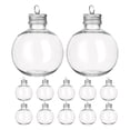 thumbnail image 1 of ColoMX 12 botellas transparentes con adorno, rellenables, para bebidas, leche, zumos y dulces, bodas y fiestas. Uso versátil en diversos entornos. 150 ml., 1 of 8