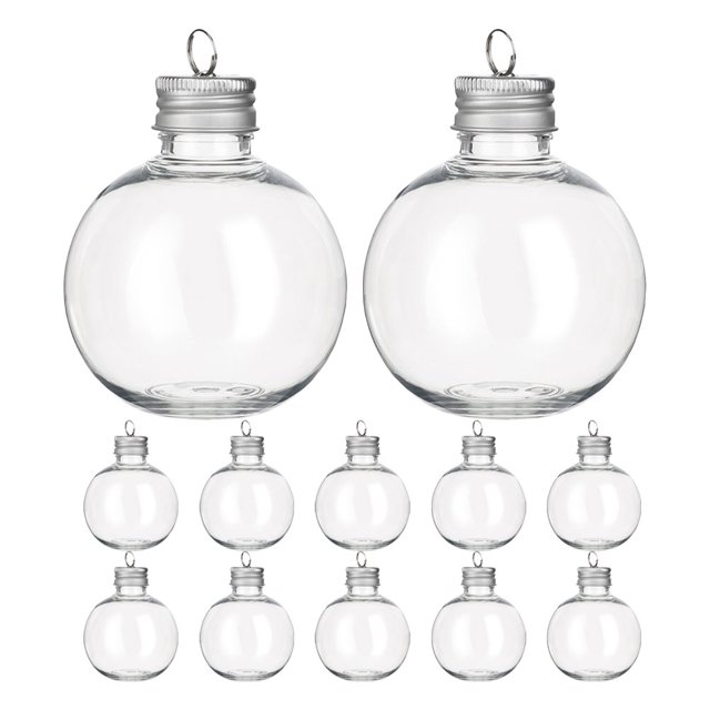 ColoMX 12 botellas transparentes con adorno, rellenables, para bebidas, leche, zumos y dulces, bodas y fiestas. Uso versátil en diversos entornos. 150 ml.