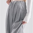 thumbnail image 5 of DeHolifer Women's Maternity Pants High Waisted Wide Leg Over Belly Casual Comfy Activewear Pregnancy Pants with Drawstrings Gray M, 5 of 5