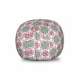 thumbnail image 1 of Ethnic Storage Toy Bag Chair, Boho Style Mosaic Tiles Swirly Lines Flowers Moroccan Art, Stuffed Animal Organizer Washable Bag, Large Size, Pale Pink Red, by Ambesonne, 1 of 3