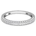 thumbnail image 2 of Dazzlingrock Collection 0.40 Carat (ctw) 10K Round Diamond Ladies Anniversary Wedding Enhancer Guard Ring, White Gold, Size 8.5, 2 of 3