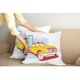thumbnail image 2 of Ambesonne Vintage Throw Pillow Cover 2 Pack, Old Car Grunge Art, 18", Yellow Turquoise, 2 of 5