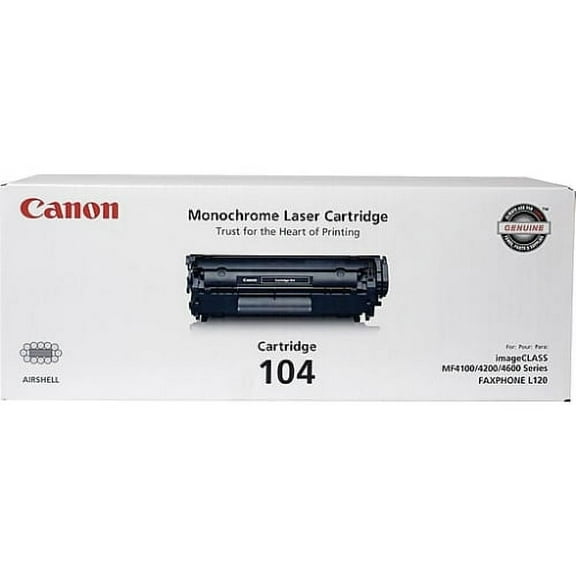 Canon 0263B001AM CRG104 Toner Cartridge - Black with Laser Print Technology