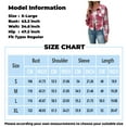 thumbnail image 3 of JGNGSHN Shackets for Women 2025 Cropped Jacket Button Down Plaid Shirts Long Sleeve Flannel Coat Tops with Lapel Pockets, 3 of 5