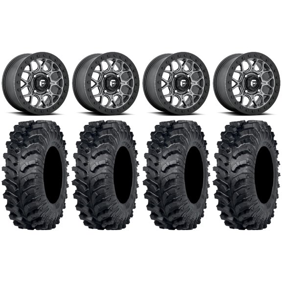 Fuel Tech Beadlock 15" Wheels Gm 32" MT911 Tires Can-Am Maverick X3 / Honda Pioneer 1000 / Talon