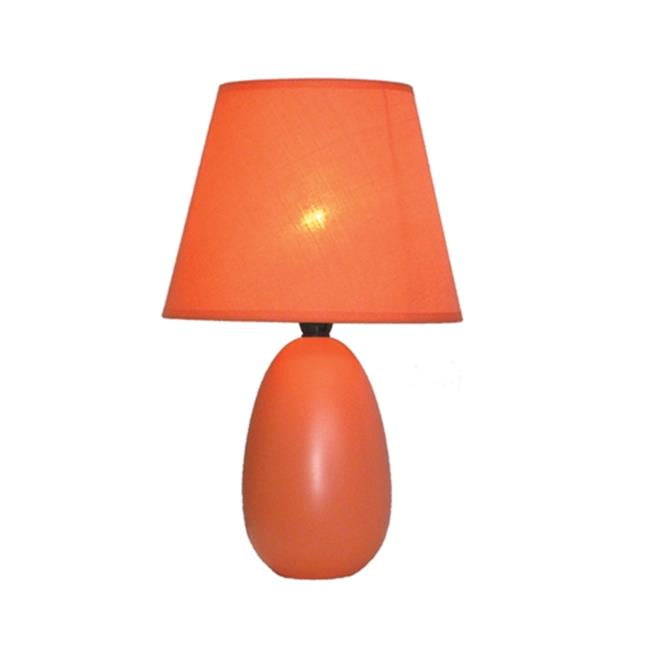 small orange table lamp