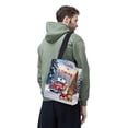 thumbnail image 3 of Santa is Coming Shiba Inu Merry Christmas Xmas Noel Truck Tree All Over Print 3D Canvas Tote Bag Shibas Dog Lovers Gifts Idea Reusable Handbag - 02023, 3 of 5