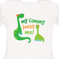 thumbnail image 4 of Inktastic My Gammy Loves Me Grandson Dinosaur Boys Long Sleeve Baby Bodysuit, 4 of 5