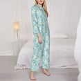 thumbnail image 3 of Daiia Bee Flower for Women's Long-Sleeved Pajama Set – Soft & Comfortable Sleepwear Button-Up Pajamas Cozy Lounge Wear-Large, 3 of 7