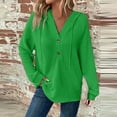 thumbnail image 2 of EDFBUYKRS Female Long Sleeve Sweatshirt Women's and Women's Plus Buttercore Zip up Hoodie Size L, 2 of 5