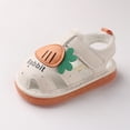 thumbnail image 4 of Odeerbi Babies First Walkers Summer Baby Girls Boys Cute With Voice Carrot Print Soft Bottom Toddler Sandals, 4 of 6