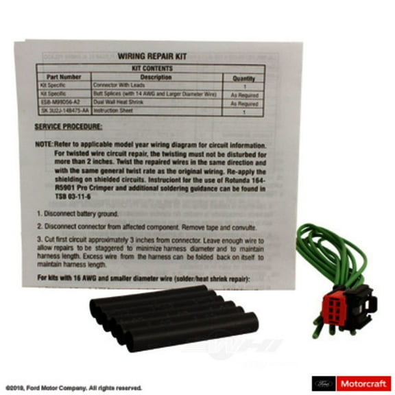 Motorcraft WPT-1237 Automatic Start / Stop Override Switch Connector Fits select: 2015-2019 FORD F150, 2013-2019 FORD ESCAPE