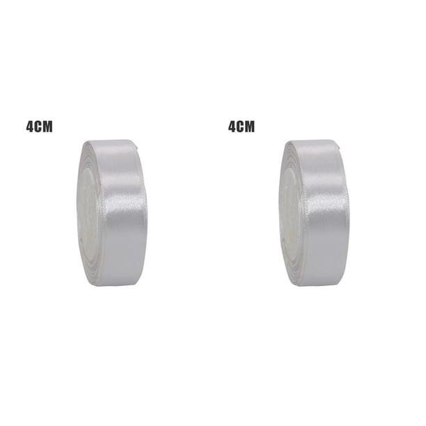 Advancent Embalaje de regalo Satén DIY Cinta artificial Favor Bolsa Envoltura Scrapbook Crafting Cinta 4cm Blanco 4cm 2piezas Advancent CBP149766