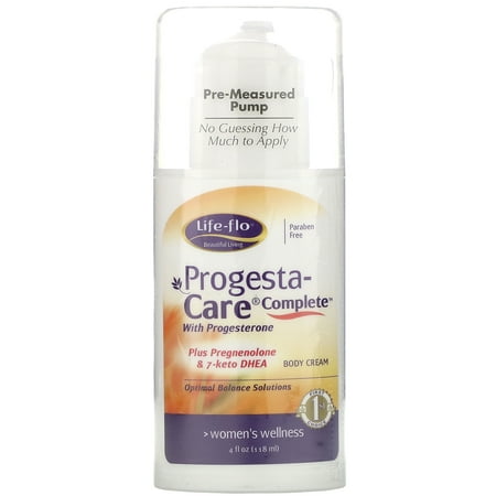Life-Flo Progesta-Care Complete w/Natural Progesterone USP, Pregnenolone & 7-Keto DHEA | Physician-Developed Cream for Optimal Balance | 4-oz (Best Natural Progesterone Cream Uk)