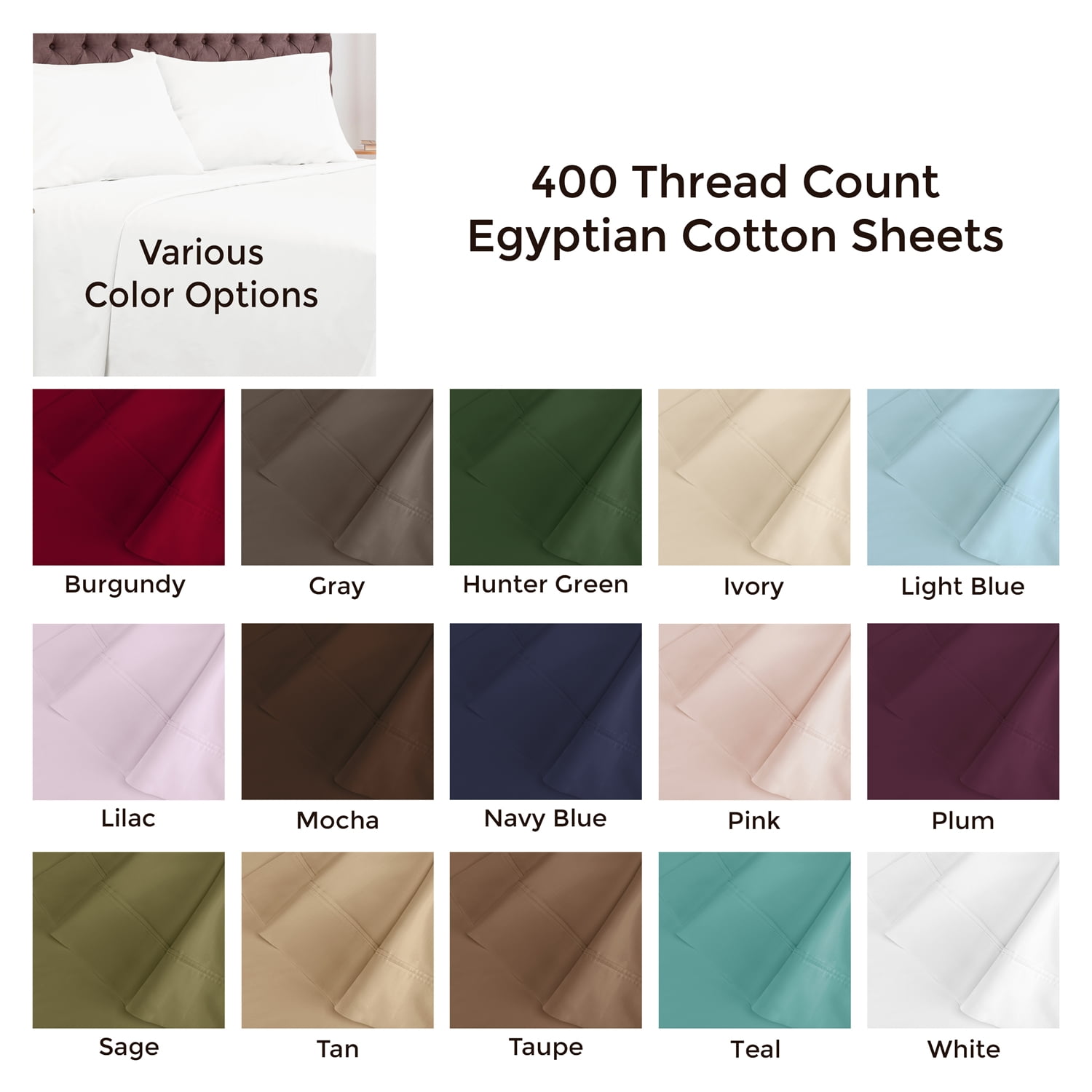 Superior 4-Piece Modern Ivory Egyptian Cotton Sheet Set, King