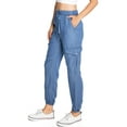 thumbnail image 2 of C'est Toi Women's High Rise Baggy Cargo Woven Tencel Jogger Pants (Medium Denim, Medium), 2 of 4