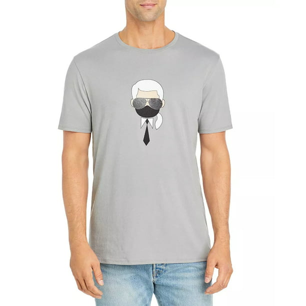 Men's Karl Lagerfeld Karltoon Caricature Mask Print T-shirt Tee - Walmart.com