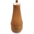 thumbnail image 3 of Bota Plataforma Chelsea Arriba del Tobillo para Mujer Talla 24 Café, 3 of 5