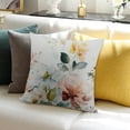 thumbnail image 3 of Orinice Floral Spring Velvet Pillow Covers Vintage Wild Flowers Decor Throw Pillows Outdoor Farmhouse Wildflower Plant Decorative Cushion for Couch Bed Sofa 22x22in, 3 of 5