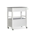thumbnail image 5 of Linon Judith 2-Tier Mobile Kitchen Serving Cart with Gray & White Speckled Granite Top, 33.5" Length, White, 5 of 15