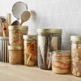 thumbnail image 2 of Le Parfait Familia Wiss Terrine Wide Mouth French Glass Jar w/Airtight 2-Piece System Gold Lids | Ideal for Canning, Food Storage, 2 of 9