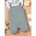 thumbnail image 3 of Seyurigaoka Baby Romper Sleeveless Suspender Ribbed Style Button Decor Casual Breathable Jumpsuit, 3 of 7