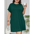 thumbnail image 3 of SIEANE Womens Plus Size Dress Casual Loose T-Shirt Dress with Pockets 1X-5X, 3 of 6