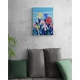 thumbnail image 4 of HFDF Iris Garden Canvas Wall Art Home Decor, Colorful Flowers Painting Art Prints Wall Art For Living Room, Floral Bathroom Decor Farmhouse Wall Decoration, Botanical Kitchen Decor 16x20inch Framed, 4 of 6