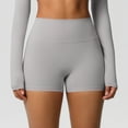 thumbnail image 5 of Women Seamless Biker Shorts, High Waisted Workout Legging Shorts Running Gym Yoga Shorts Gray M, 5 of 7