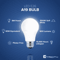 thumbnail image 6 of Xtricity A19 LED Light Bulb, 9W (60W Eqv), E26 Base, 3000K, Non-Dimmable, UL Listed (6 Pack), 6 of 6