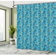 thumbnail image 5 of Ambesonne Bird Shower Curtain, Surreal and Whimsical Birdies, 69"Wx70"L, Sea Blue Pale Orange, 5 of 5