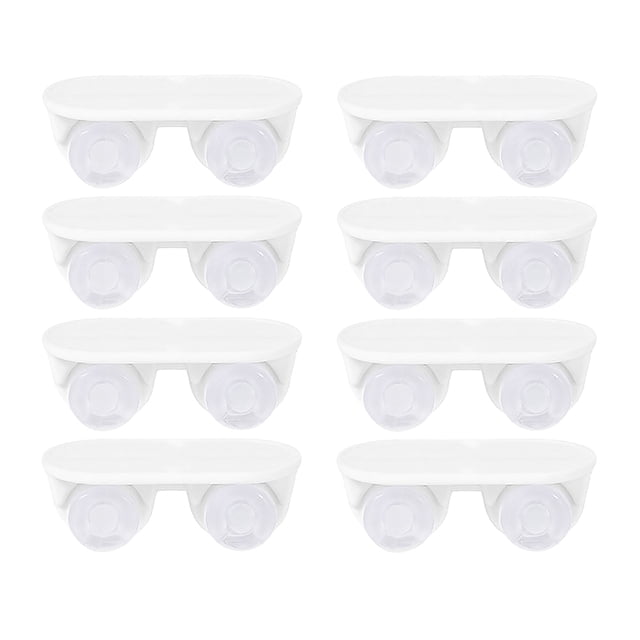 MasteelfCA 1 Set 8Pcs Storage Box Casters Wheels Self-adhesive Universal Wheels (White)