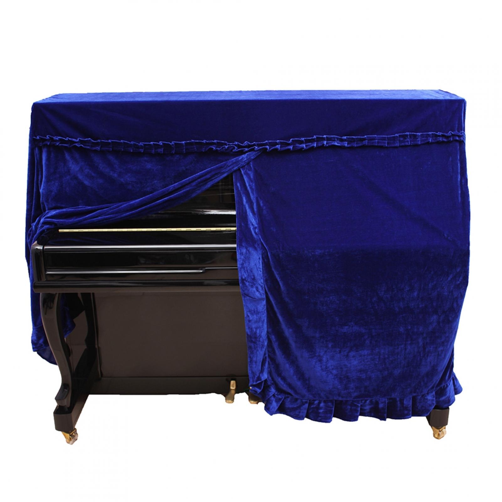 Fyydes Piano Dust Cover 5 Colors Pleuche Upright Full Piano Dust Cover Instruments Accessory